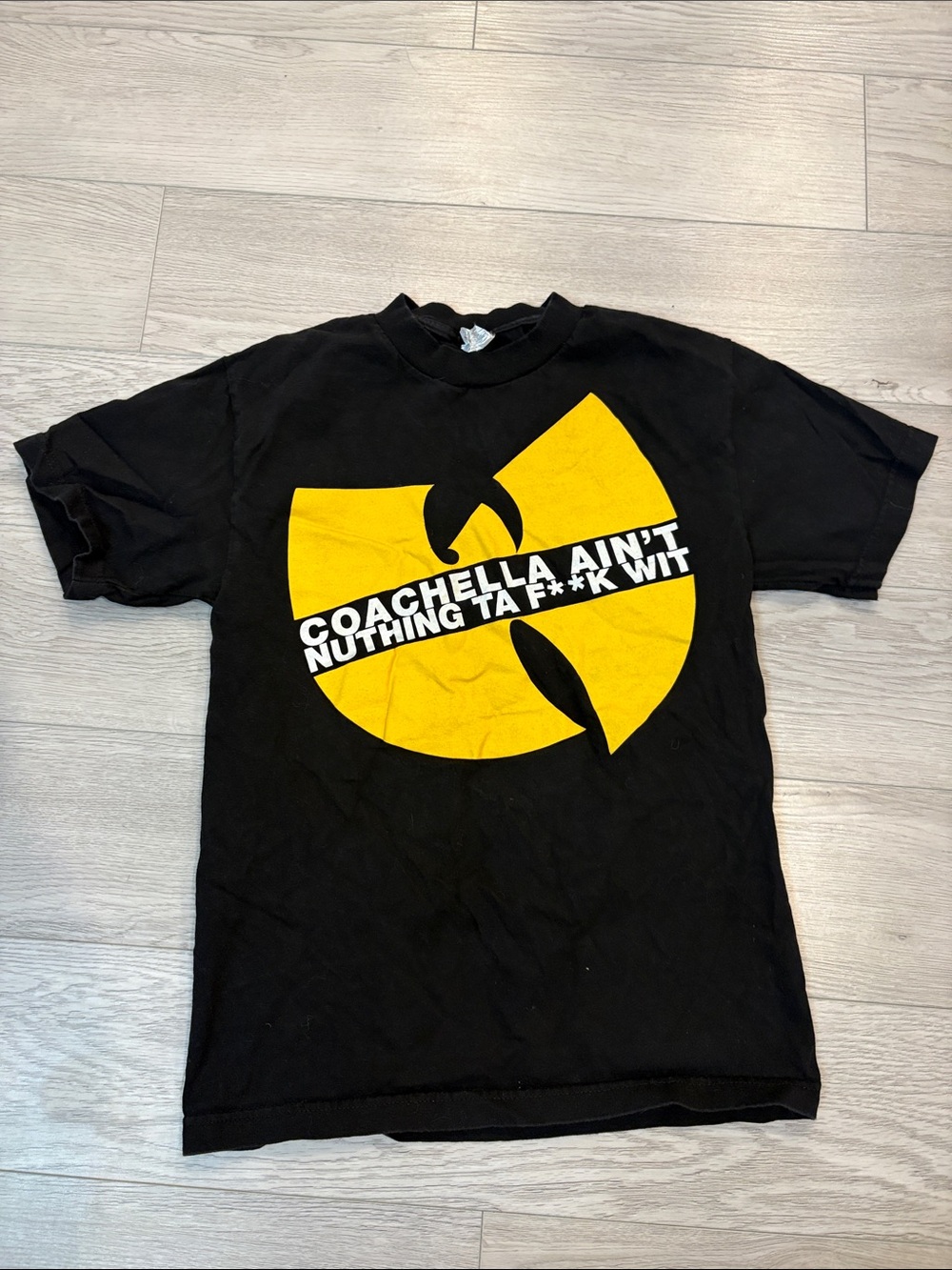 Wutang coachella Tee with Yellow Logo - Unbranded